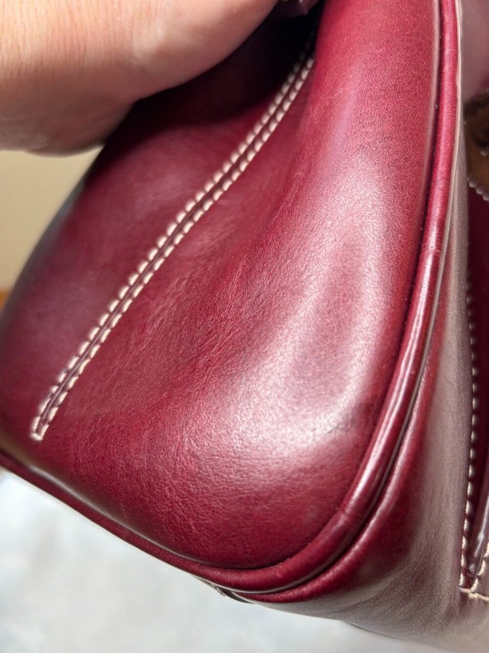 Dooney & Bourke Bordeaux Florentine Toscana Leather Front Pocket Satchel-Like Ne - Picture 10 of 16